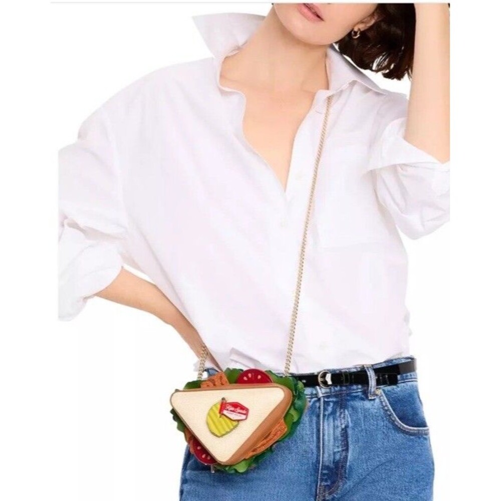 Kate Spade Glamwich Sandwich Embellished Micro Crossbody Bag Purse Novelty NWT - Picture 6 of 6